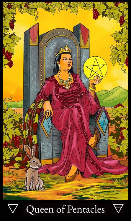 Queen of Pentacles Tarot Court Cards